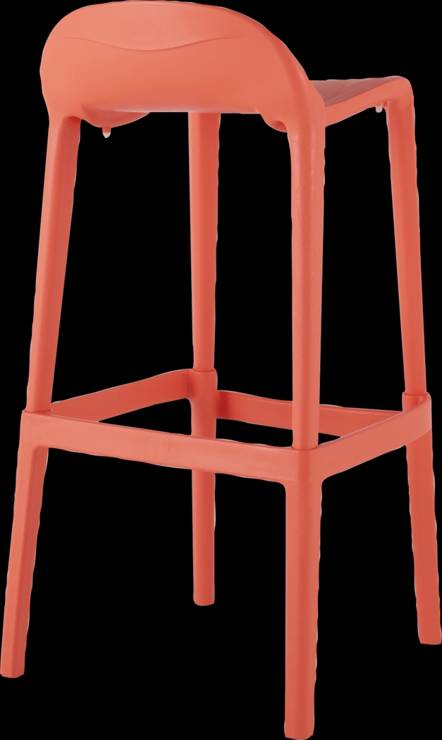 Outdoor Lulia Salmon Barstool, Set of 2 - Thumbnail - Image 4