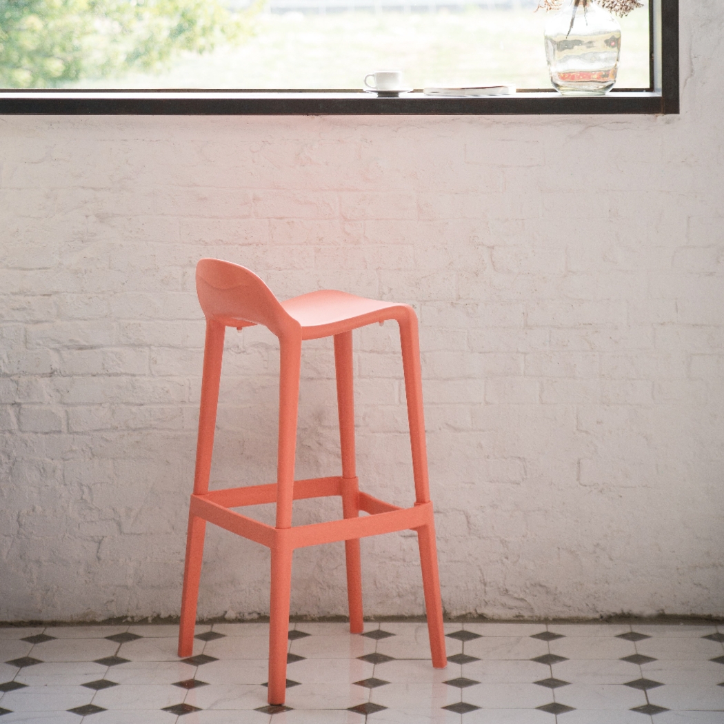 Outdoor Lulia Salmon Barstool, Set of 2 - Thumbnail - Image 7