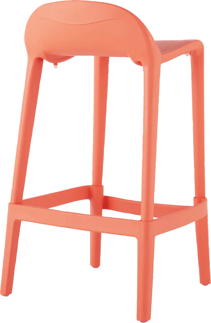 Outdoor Lulia Salmon Counter Stool, Set of 2 - Thumbnail - Image 4