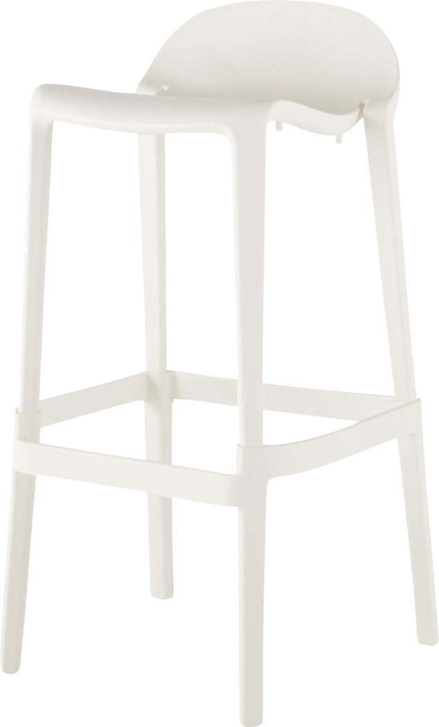 Outdoor Lulia White Barstool, Set of 2 - Thumbnail - Image 3