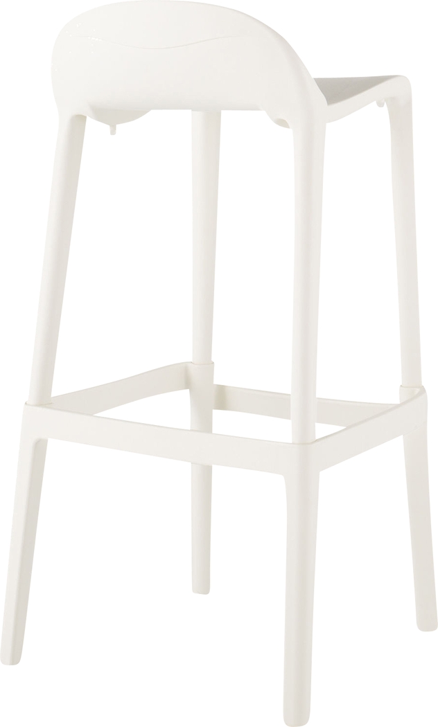 Outdoor Lulia White Barstool, Set of 2 - Thumbnail - Image 4