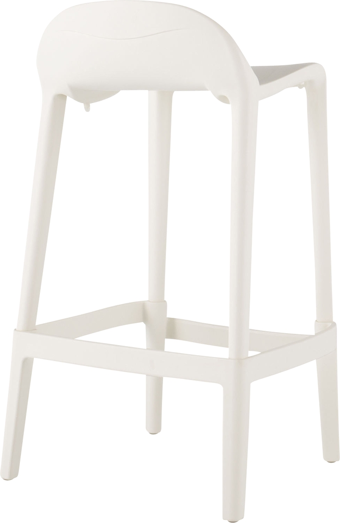 Outdoor Lulia White Counter Stool, Set of 2 - Thumbnail - Image 4