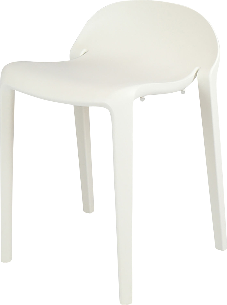 Outdoor Lulia White Stool, Set of 2 - Thumbnail - Image 2
