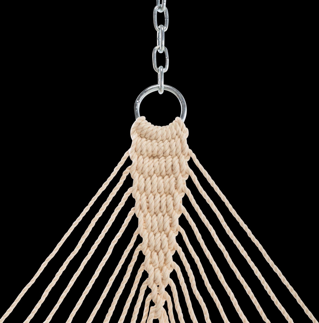 Outdoor Lusca White Hammock & Stand Set - Thumbnail - Image 4