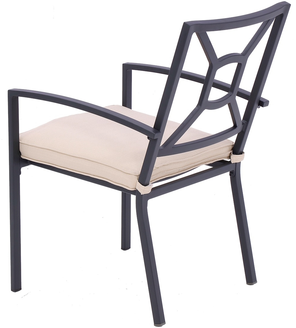 Outdoor Miloen Black Dining Chair - Thumbnail - Image 3
