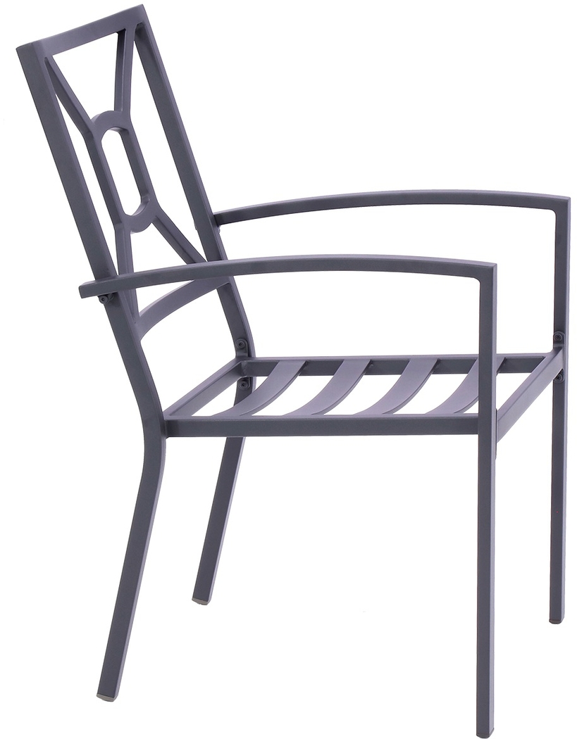 Outdoor Miloen Black Dining Chair - Thumbnail - Image 4