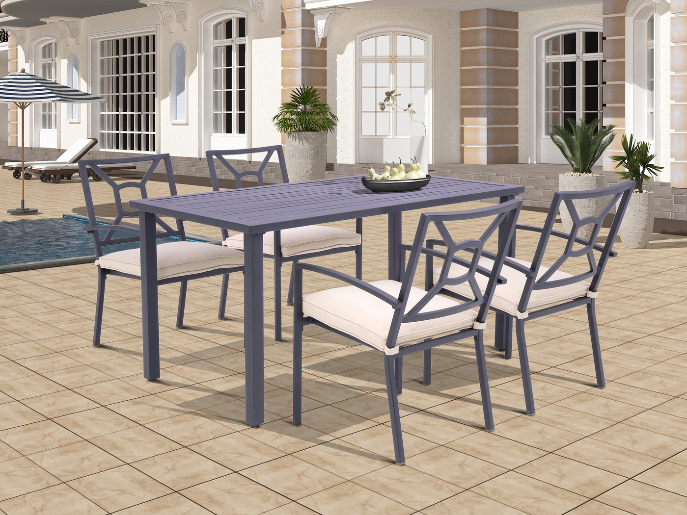 Outdoor Miloen Black Dining Chair - Thumbnail - Image 9