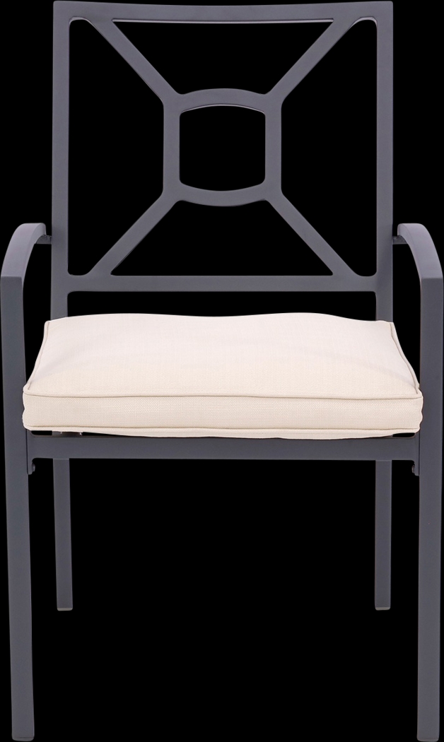 Outdoor Miloen Black Dining Chair - Thumbnail - Image 1