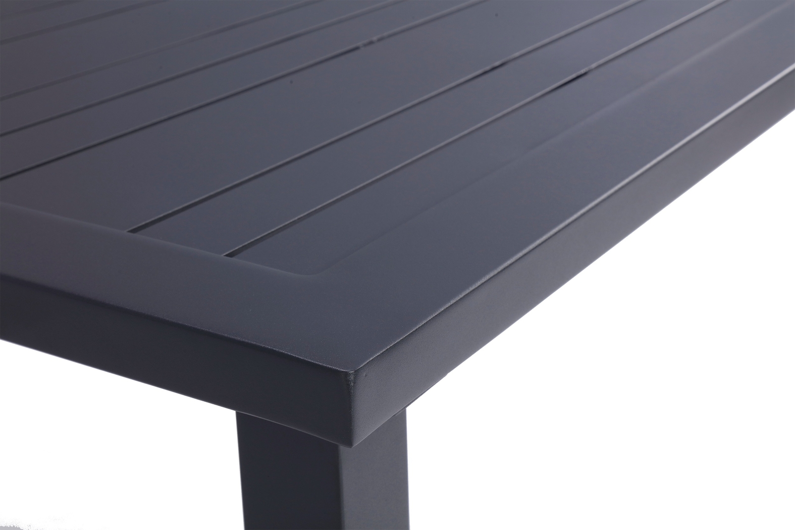 Outdoor Miloen Rectangular Black Dining Table - Thumbnail - Image 5