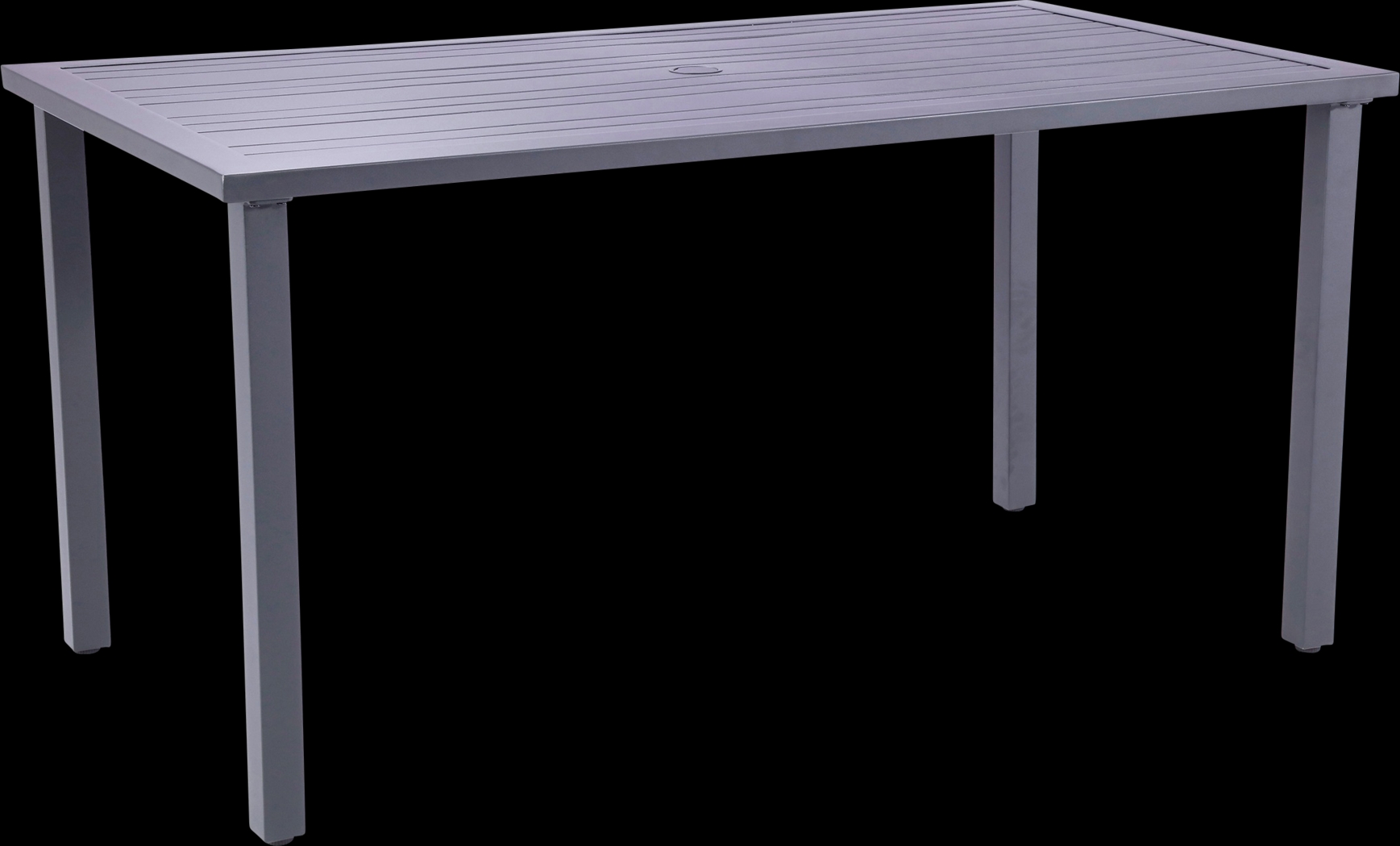 Outdoor Miloen Rectangular Black Dining Table - Thumbnail - Image 1