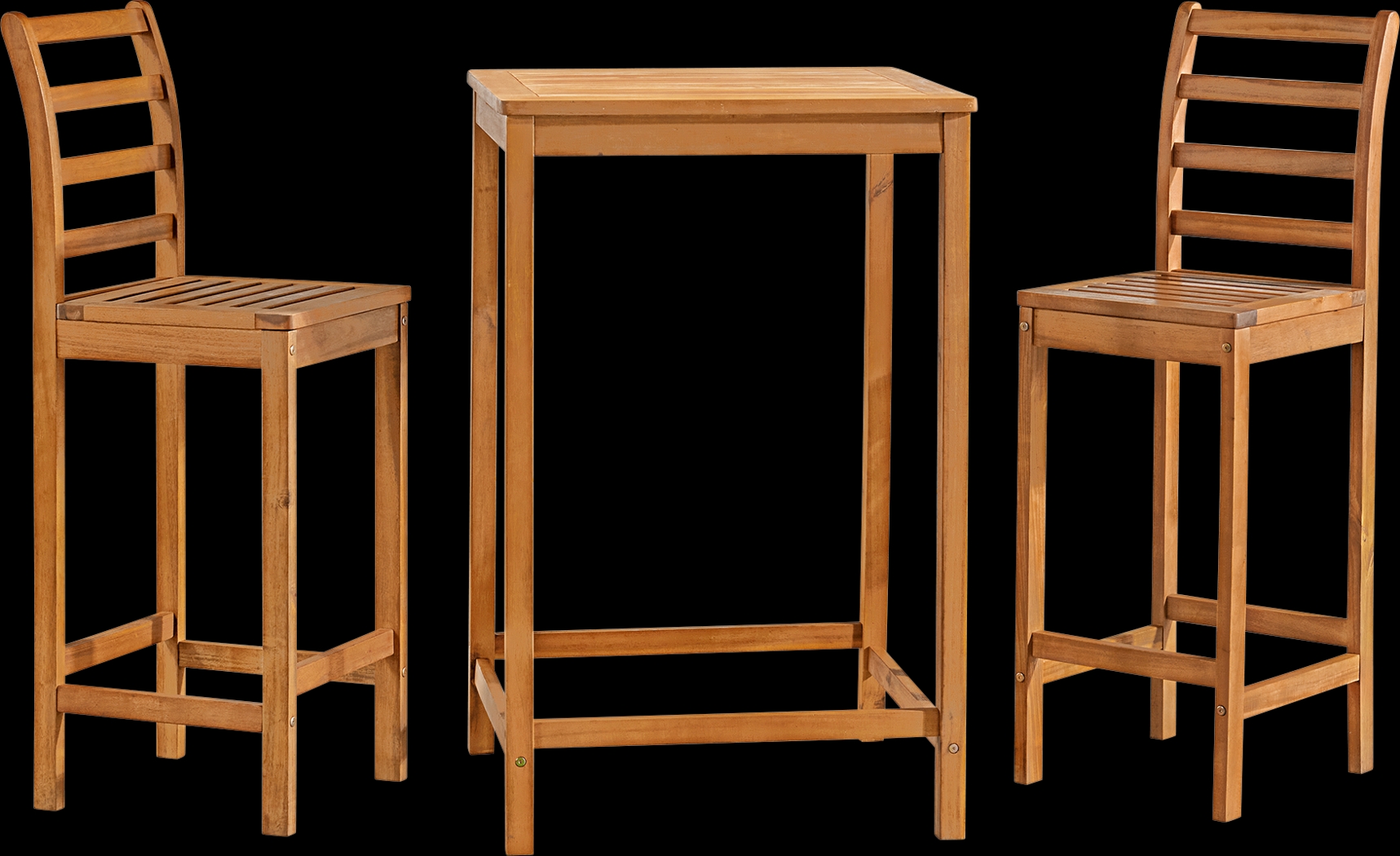 Outdoor Moenavi Brown Bar Bistro Set of 3 - Thumbnail - Image 1