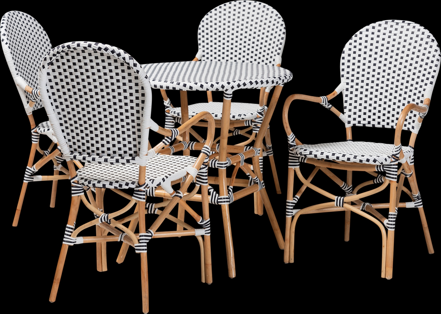Outdoor Nalina Elle I Black 5 Pc Dining Set - Thumbnail - Image 1