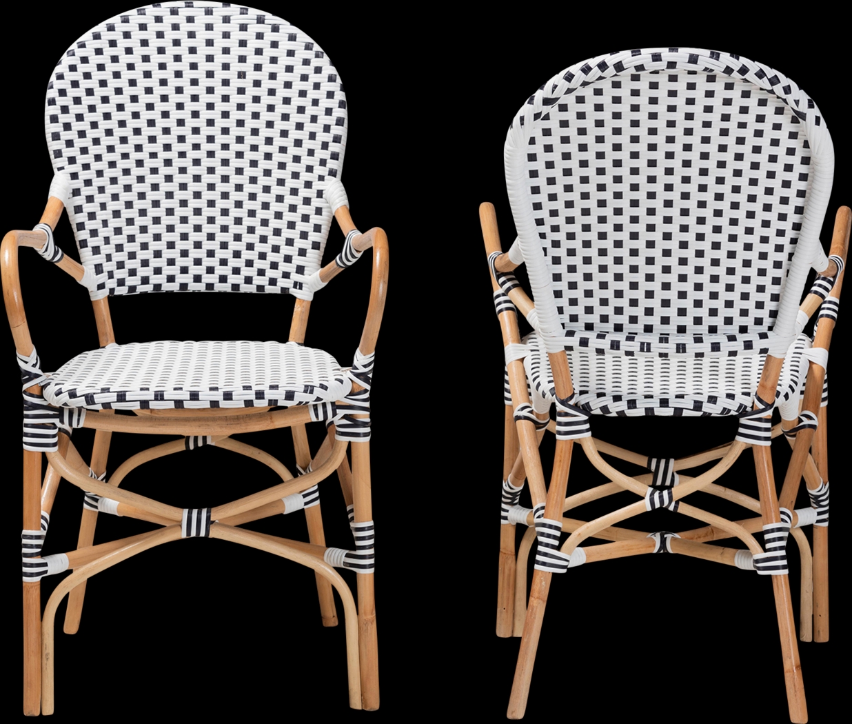 Outdoor Nalina Elle I Black Arm Chair, Set of 2 - Thumbnail - Image 3