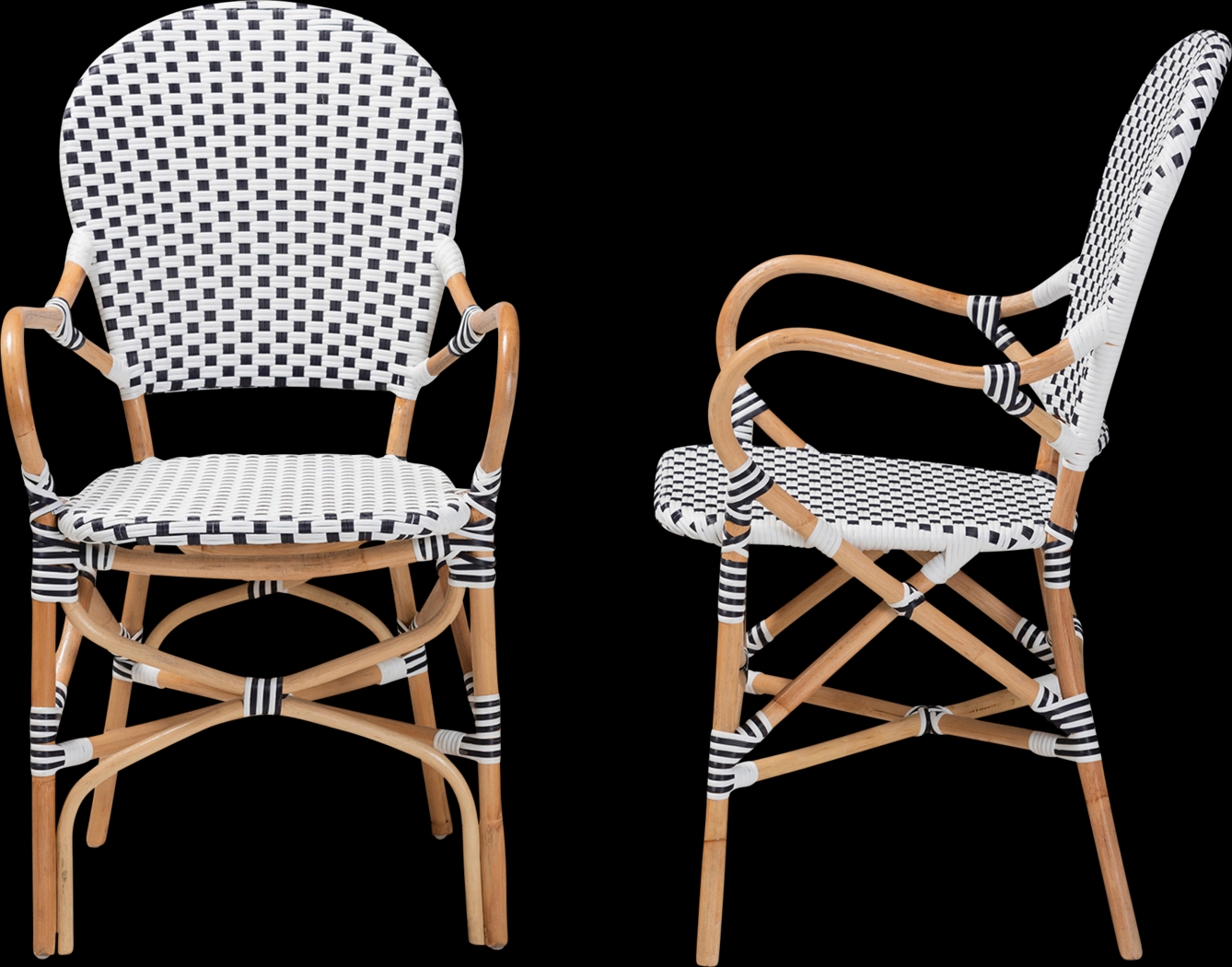 Outdoor Nalina Elle I Black Arm Chair, Set of 2 - Thumbnail - Image 4