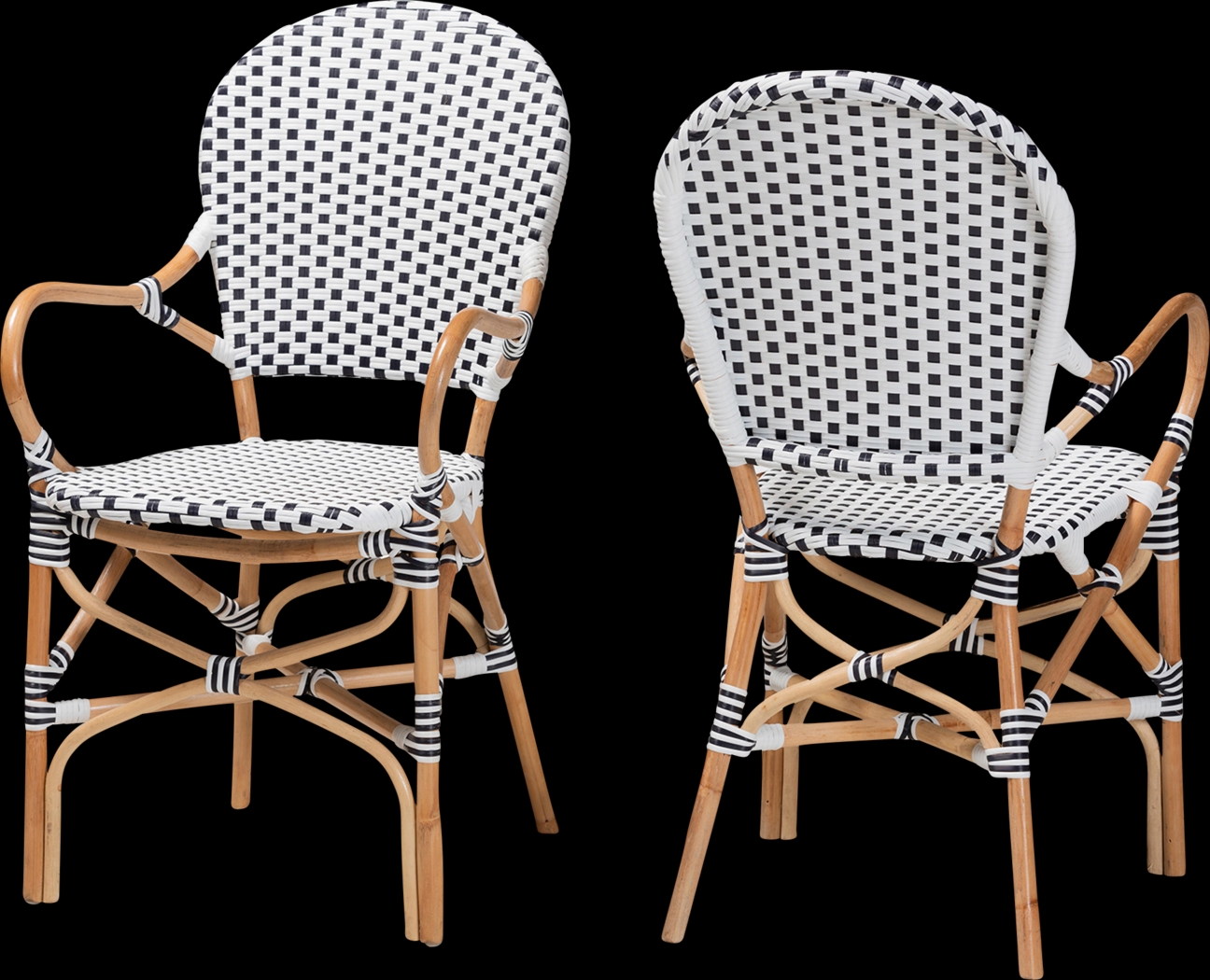 Outdoor Nalina Elle I Black Arm Chair, Set of 2 - Thumbnail - Image 1