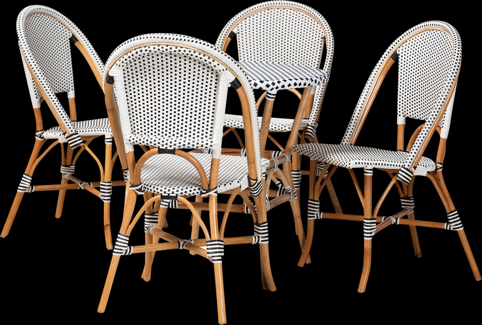 Outdoor Nalina Elle II Black 5pc Bistro Set - Thumbnail - Image 1