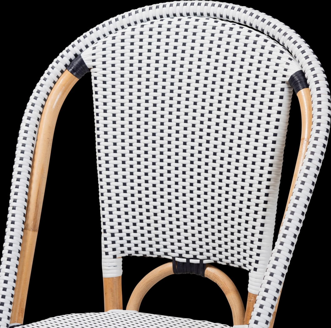 Outdoor Nalina Elle II Black Bistro Chair Set of 2 - Thumbnail - Image 5