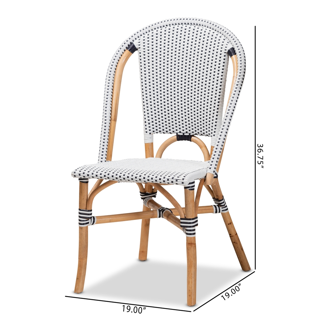 Outdoor Nalina Elle II Black Bistro Chair Set of 2 - Thumbnail - Image 7