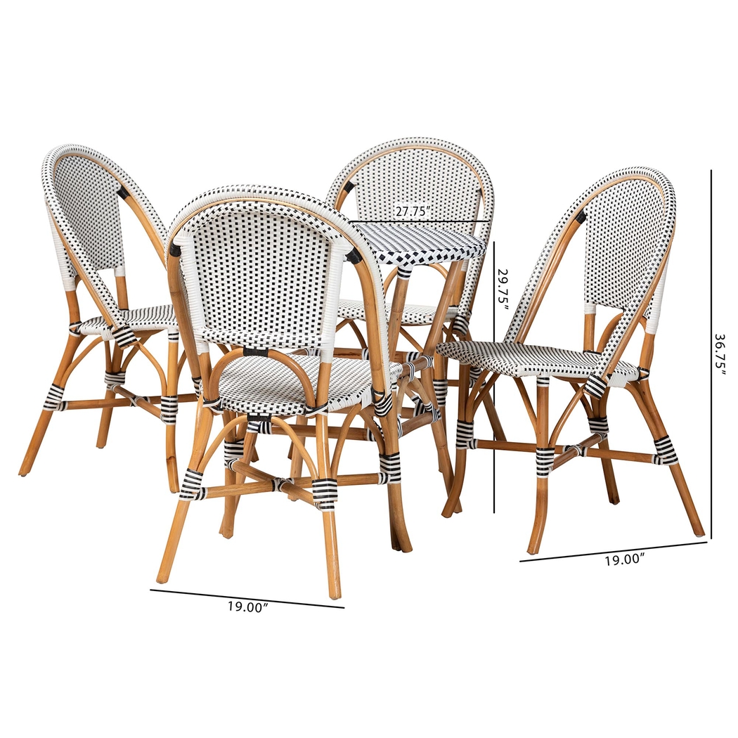 Outdoor Nalina Elle II White 5 Pc Dining Set - Thumbnail - Image 10
