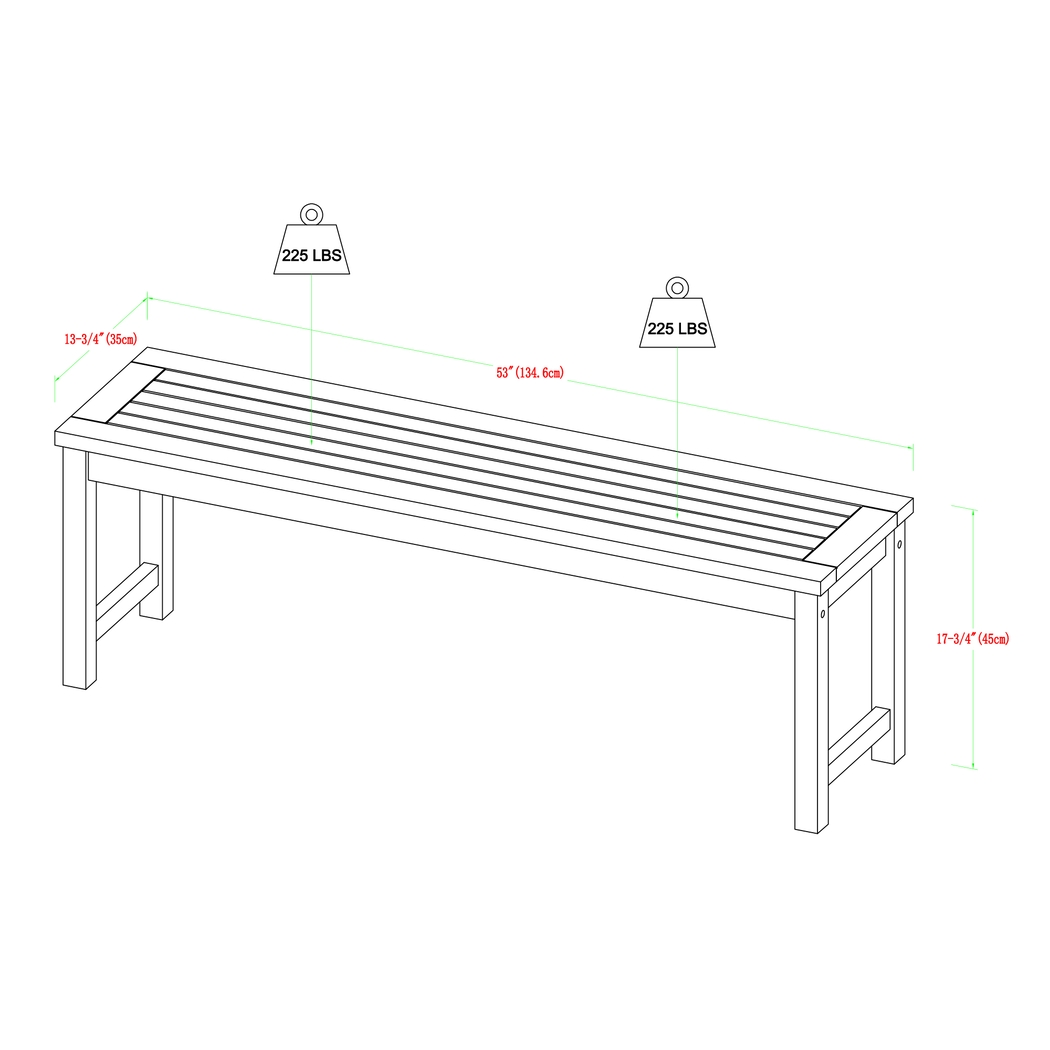 Outdoor Nasser Brown Bench - Thumbnail - Image 6