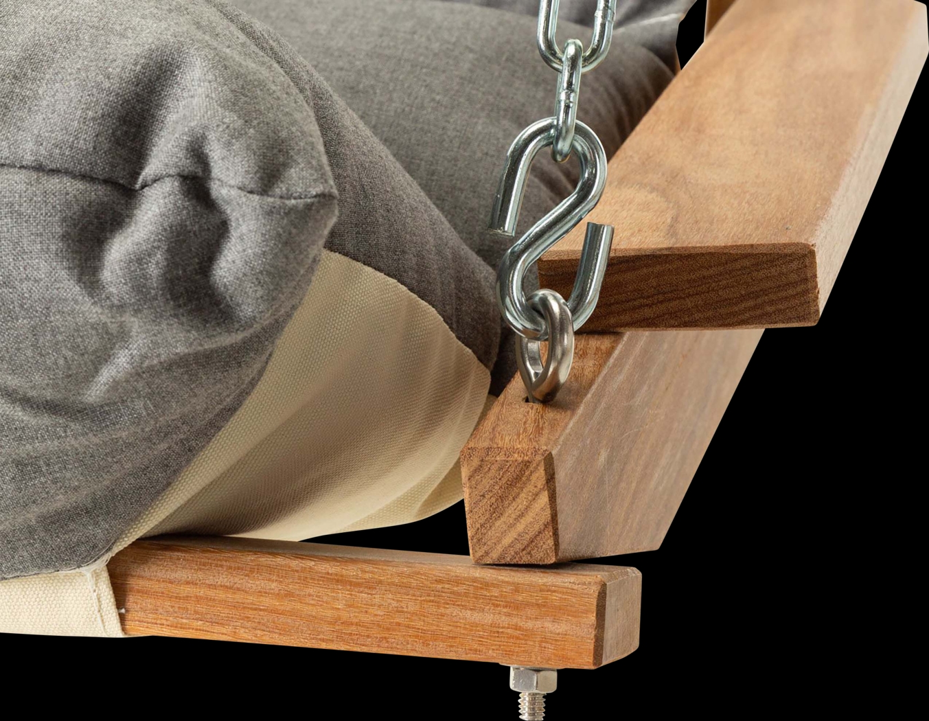 Outdoor Nirena Gray Swing Hammock - Thumbnail - Image 3