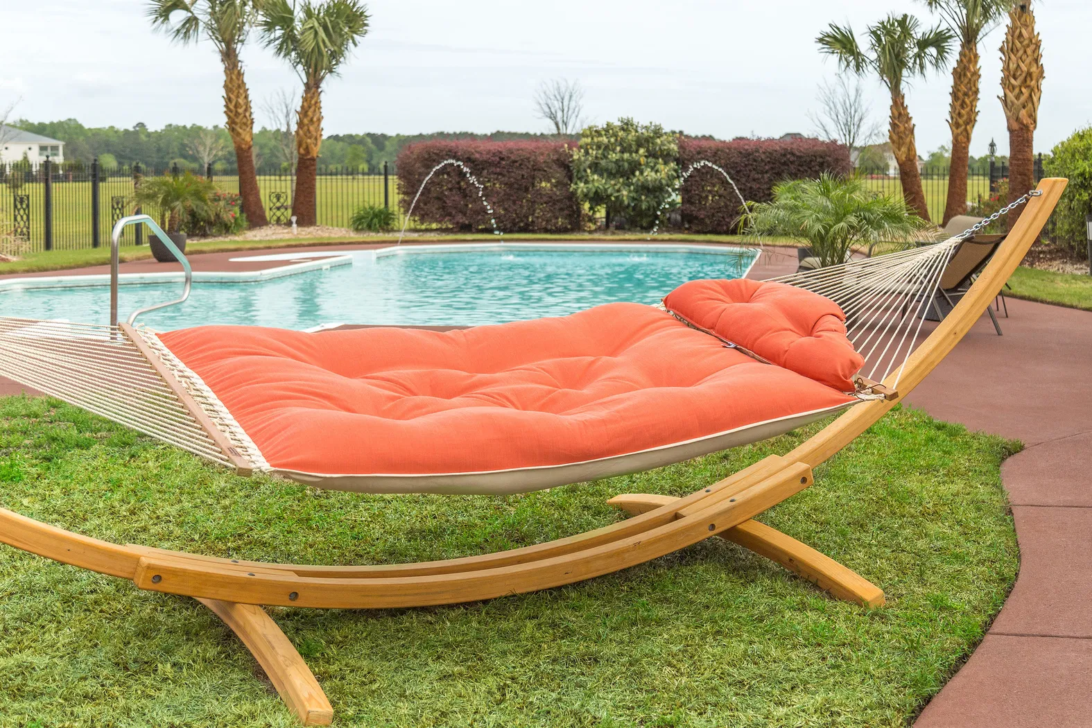 Outdoor Numako Orange Hammock & Stand, Set of 2 - Thumbnail - Image 2