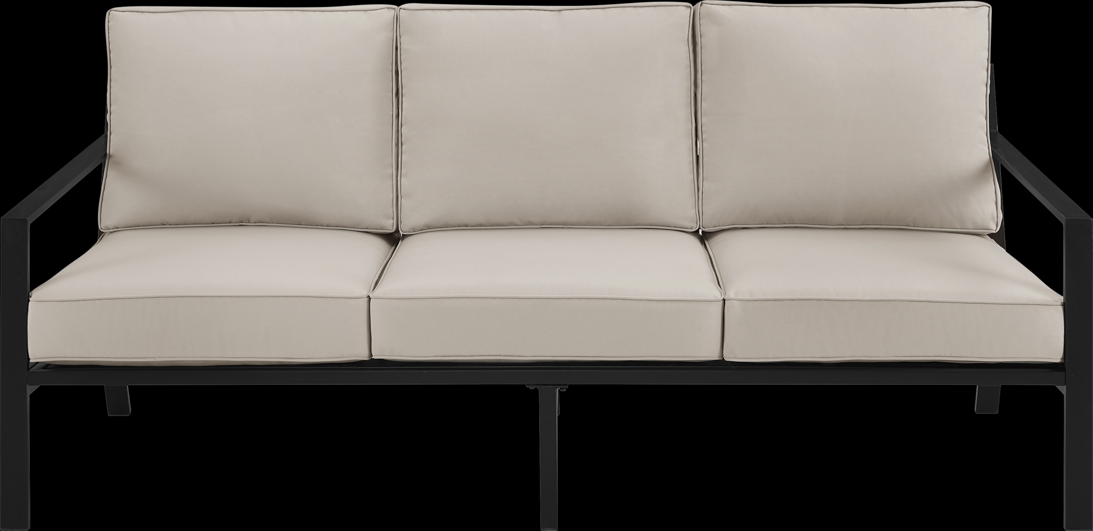 Outdoor Overlane Black Sofa - Thumbnail - Image 1