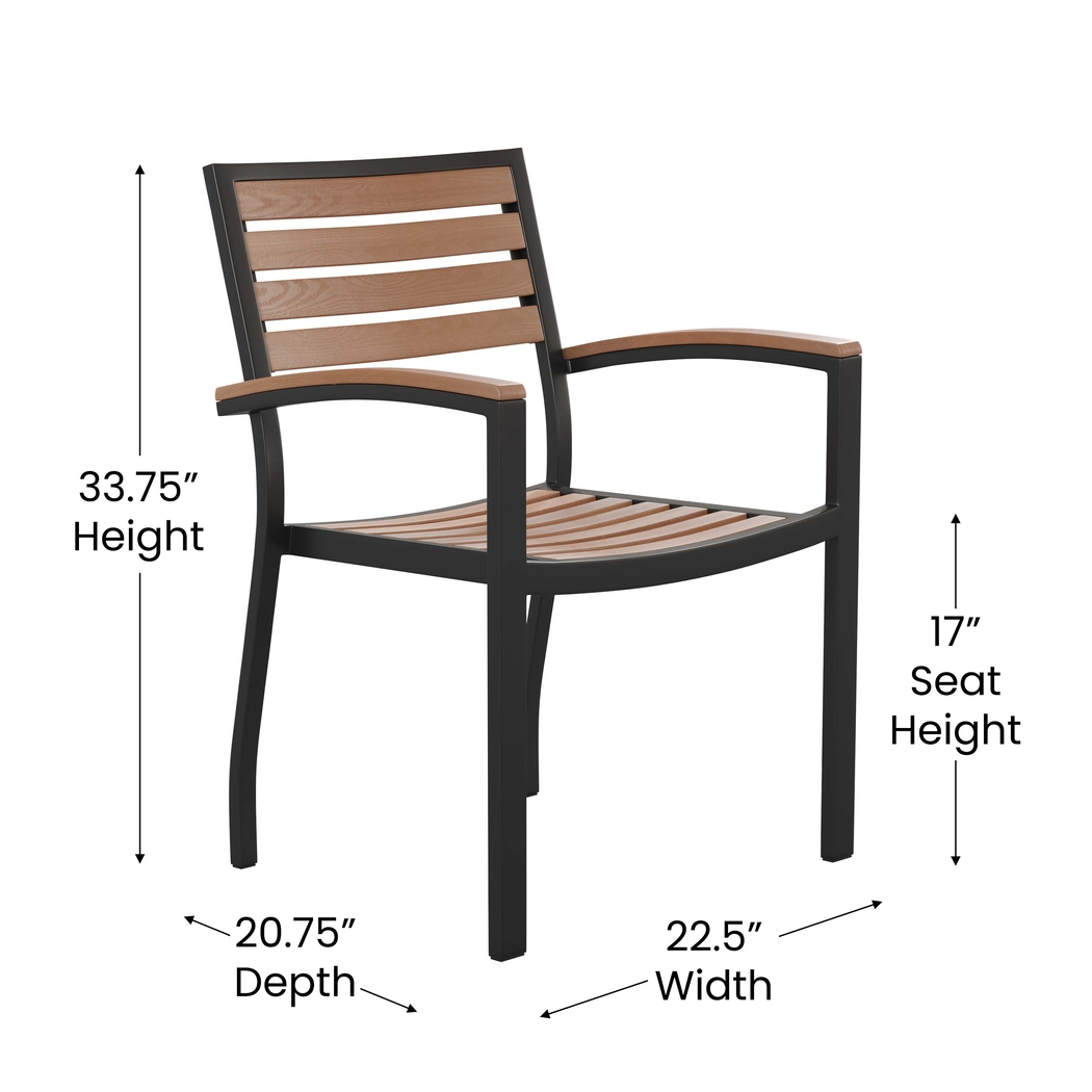 Outdoor Renoldor Brown Dining Chair, Set of 2 - Thumbnail - Image 10