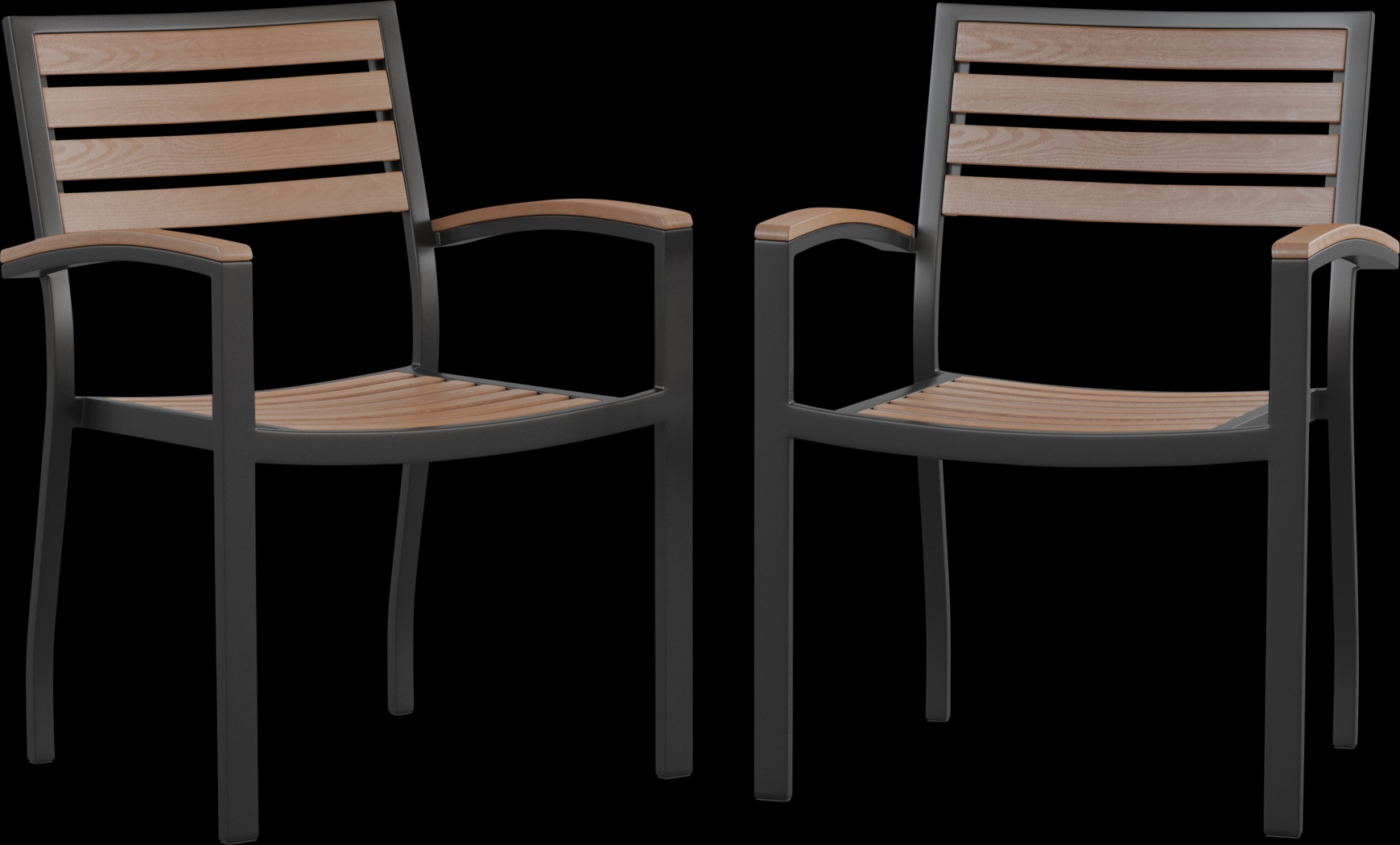 Outdoor Renoldor Brown Dining Chair, Set of 2 - Thumbnail - Image 1