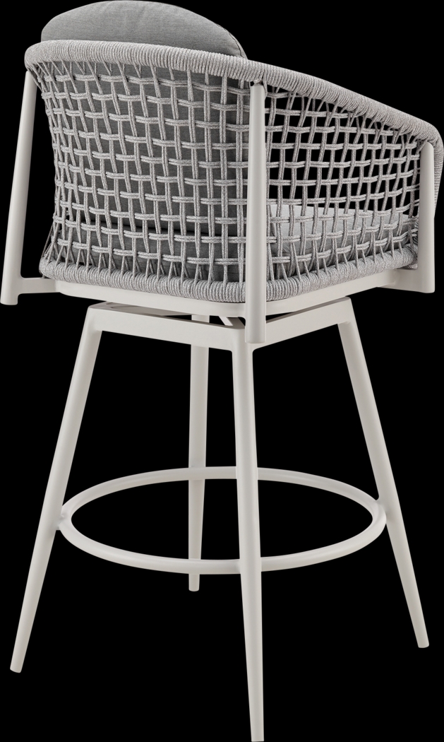 Outdoor Rowding Gray Swivel Barstool - Thumbnail - Image 4
