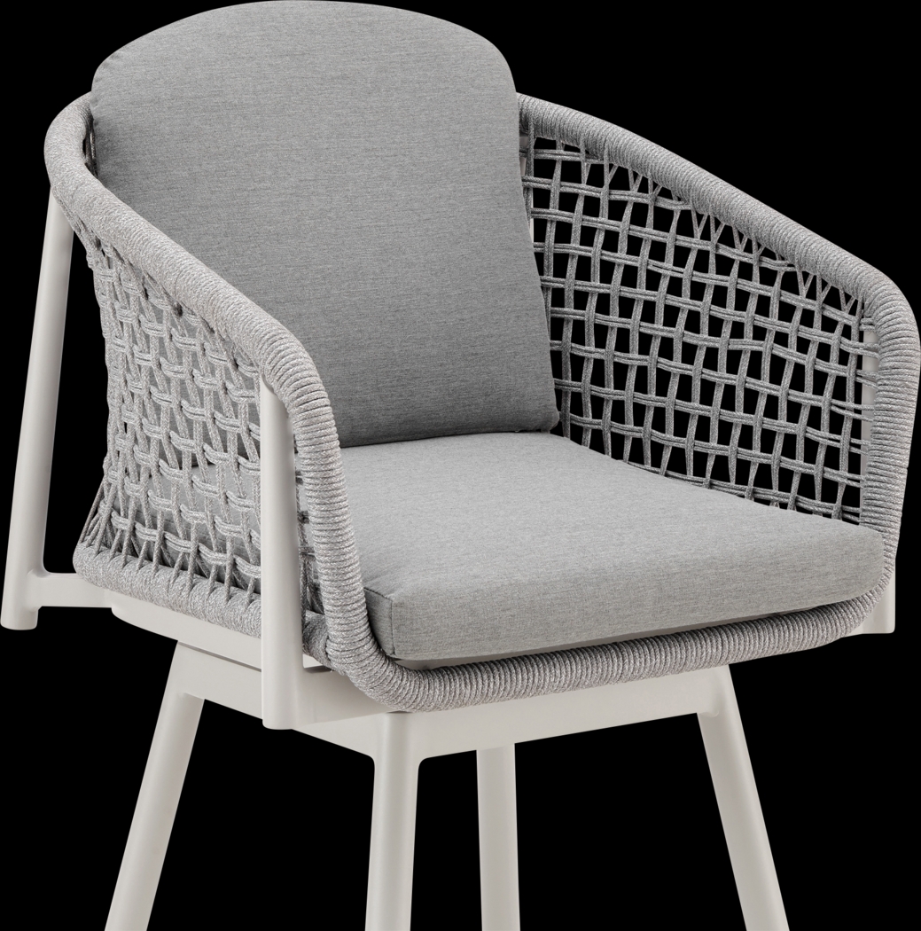 Outdoor Rowding Gray Swivel Barstool - Thumbnail - Image 5