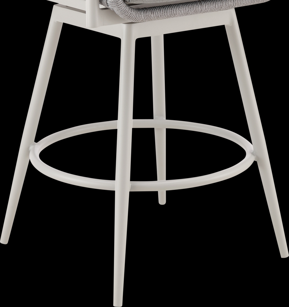Outdoor Rowding Gray Swivel Barstool - Thumbnail - Image 9