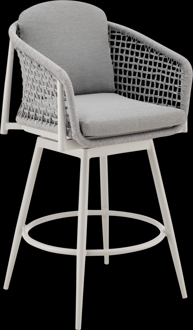 Outdoor Rowding Gray Swivel Barstool - Thumbnail - Image 1