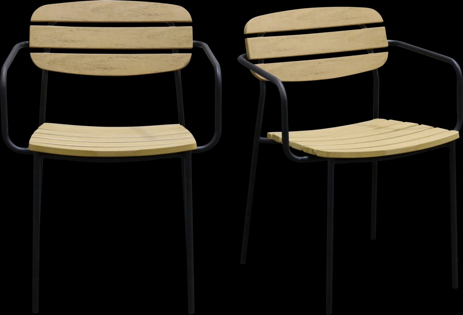 Outdoor Rufiny Brown Arm Chair, Set of 2 - Thumbnail - Image 1