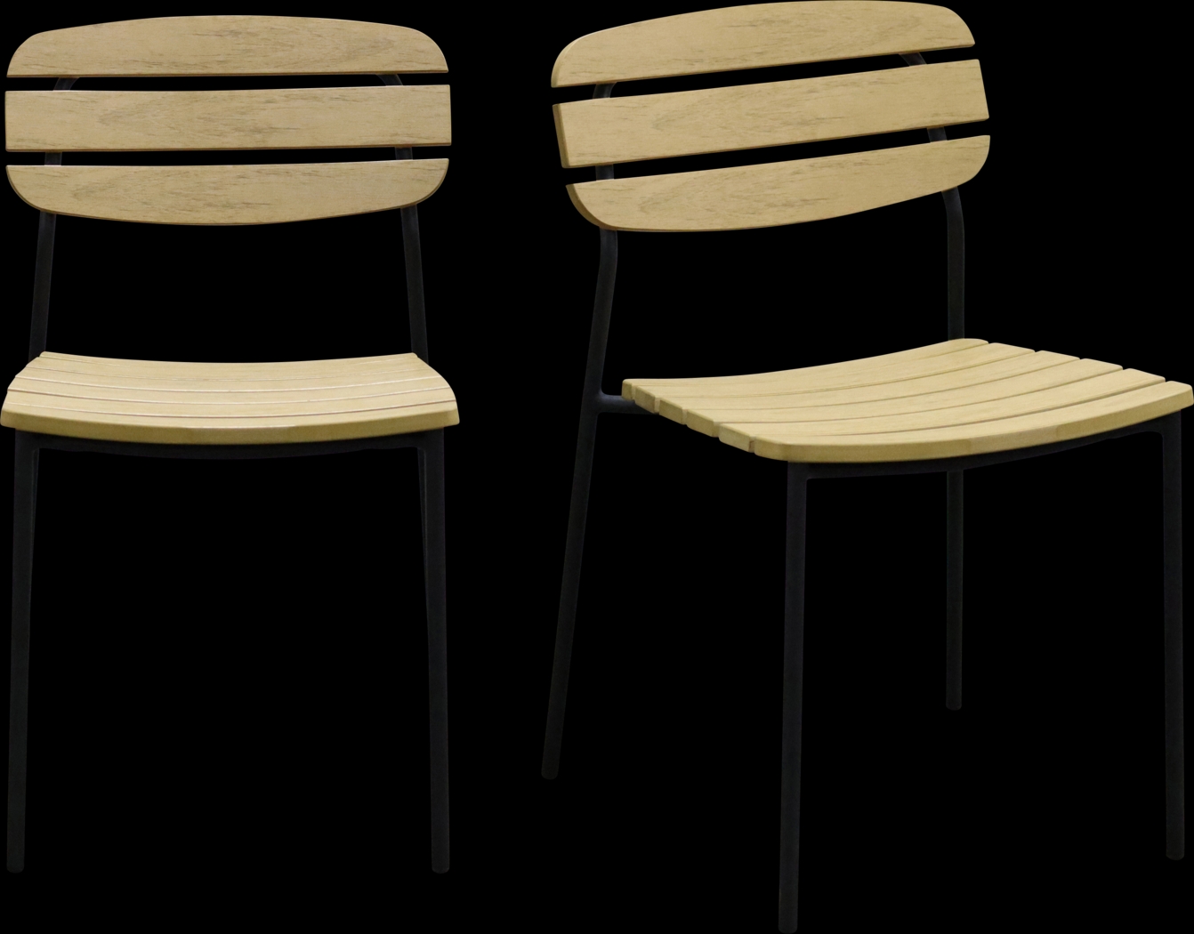 Outdoor Rufiny Brown Side Chair, Set of 2 - Thumbnail - Image 1