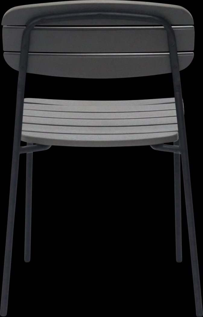 Outdoor Rufiny Dark Gray Side Chair, Set of 2 - Thumbnail - Image 5