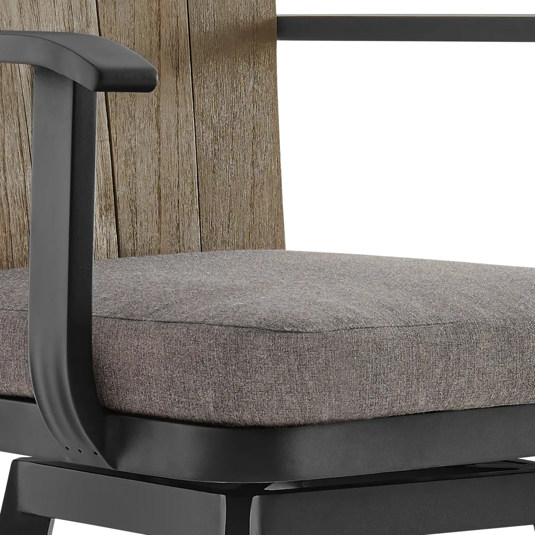 Outdoor Sallodge Charcoal Swivel Barstool - Thumbnail - Image 7