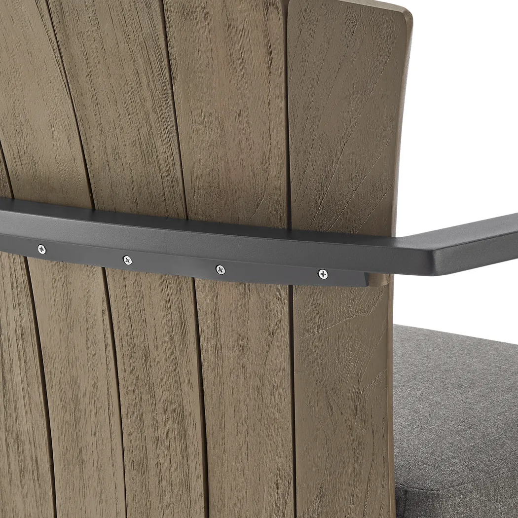 Outdoor Sallodge Charcoal Swivel Barstool - Thumbnail - Image 8