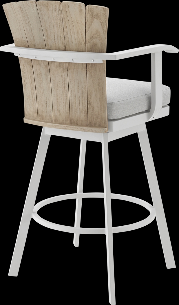 Outdoor Sallodge Gray Swivel Barstool - Thumbnail - Image 4