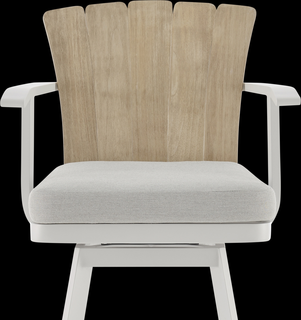 Outdoor Sallodge Gray Swivel Barstool - Thumbnail - Image 5