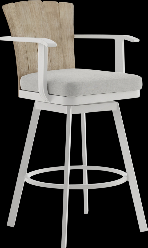 Outdoor Sallodge Gray Swivel Barstool - Thumbnail - Image 1