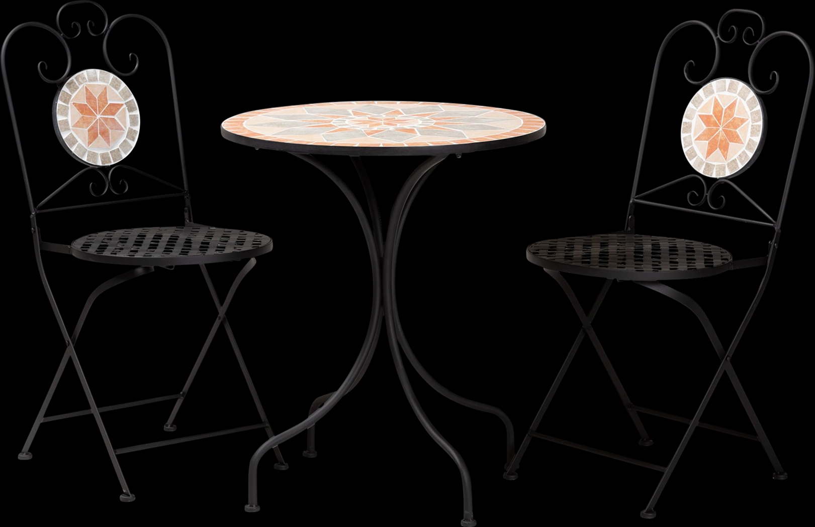 Outdoor Santison Black 3 Pc Table Set - Thumbnail - Image 1