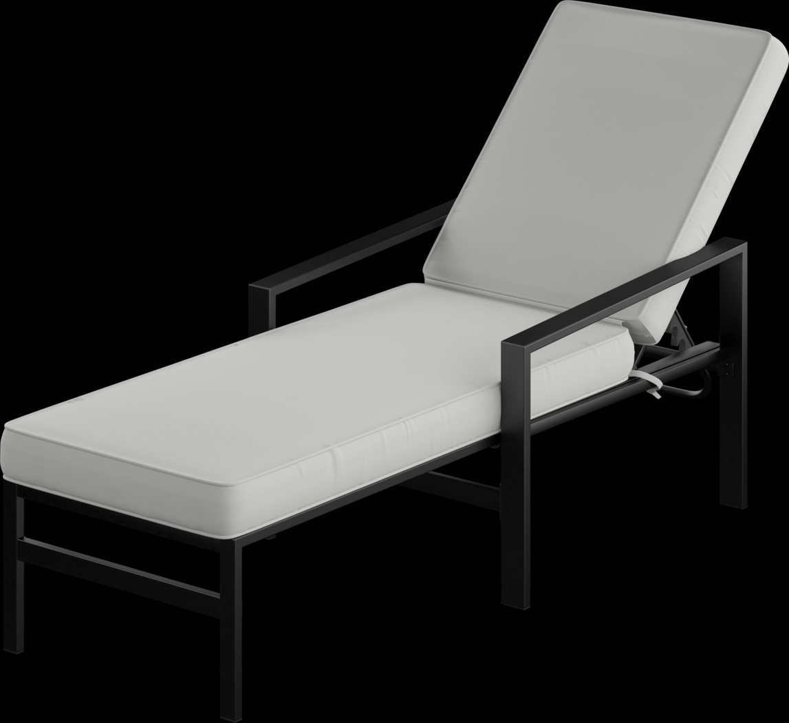 Outdoor Sawyern White Chaise Lounge - Thumbnail - Image 1