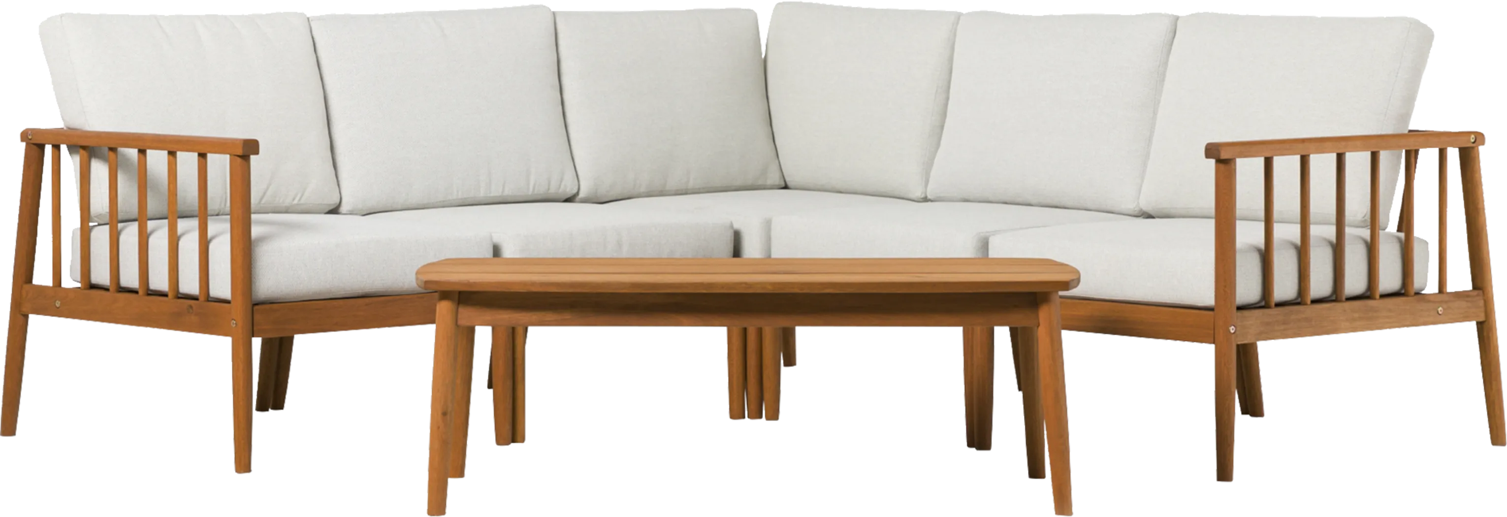 Outdoor Shellrich Coast Brown 6pc Chat Set - Thumbnail - Image 1