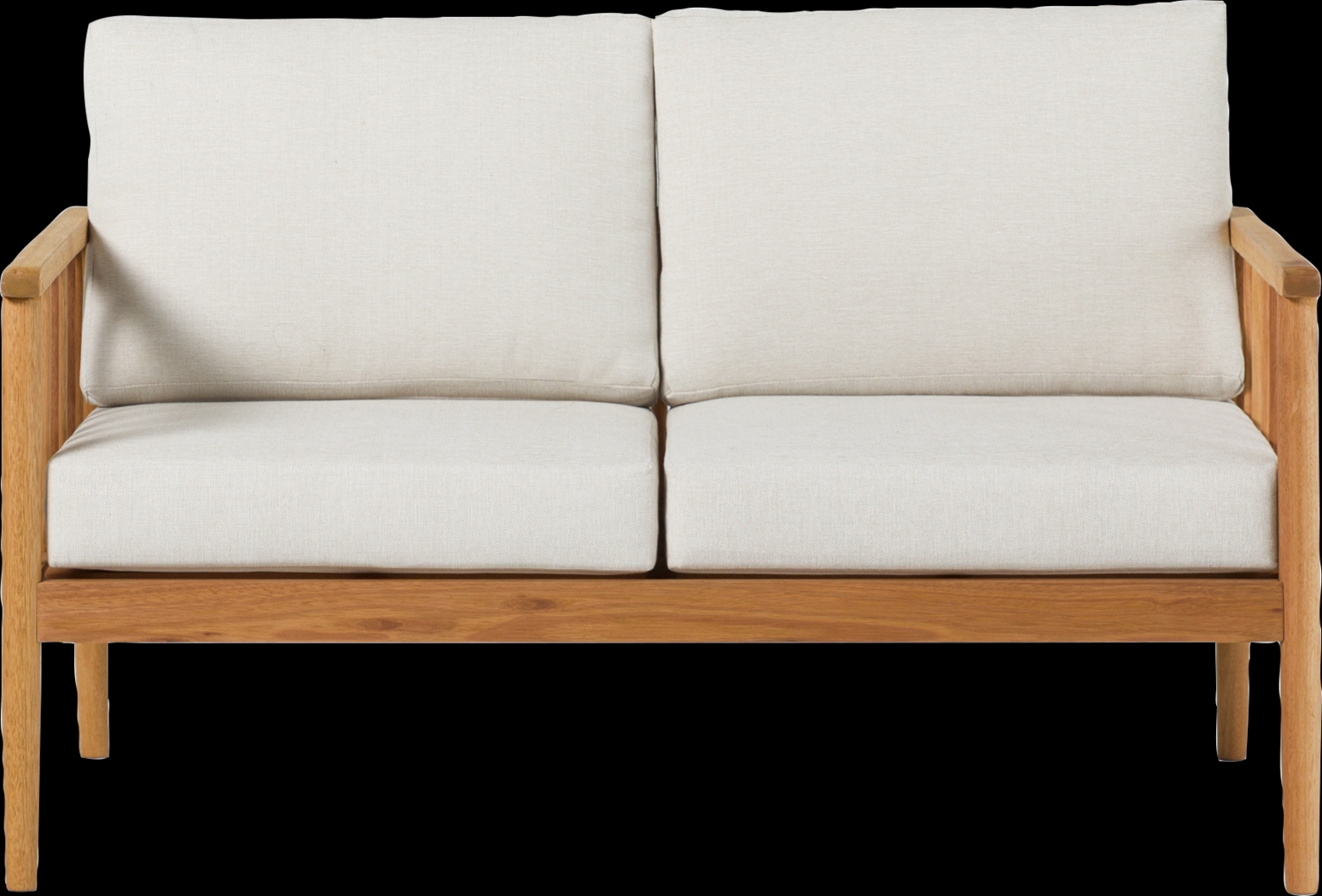 Outdoor Shellrich Coast Natural Loveseat - Thumbnail - Image 1