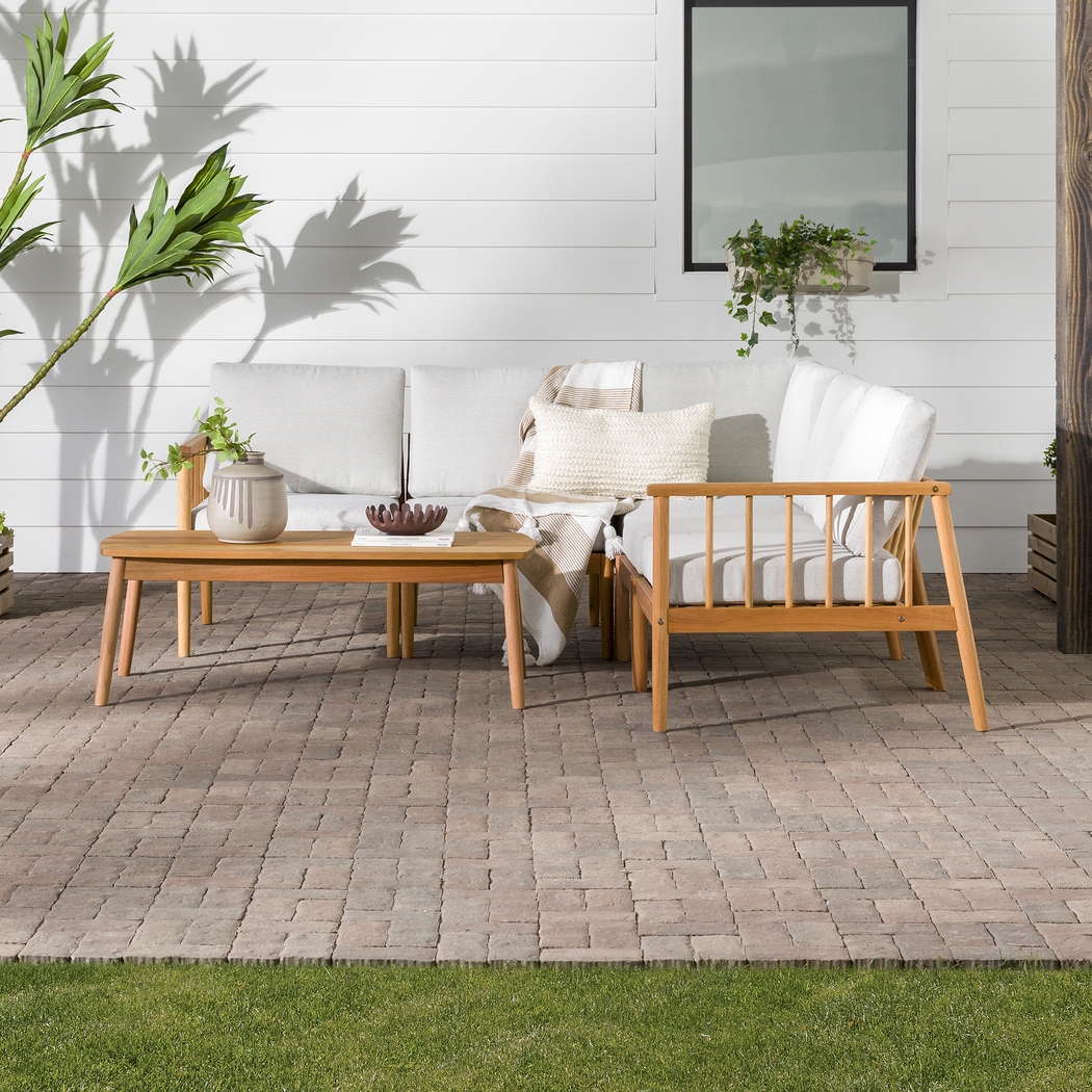 Outdoor Shellrich Coast Natural 6pc Chat Set - Thumbnail - Image 2