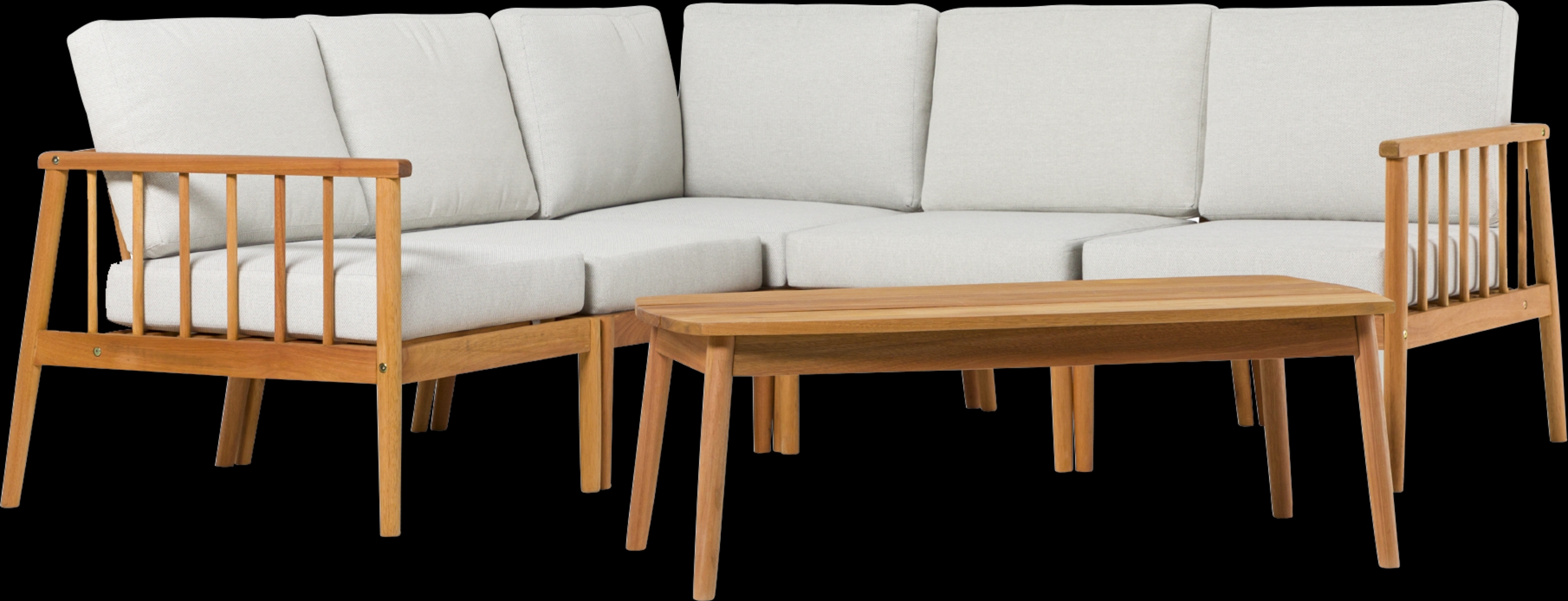 Outdoor Shellrich Coast Natural 6pc Chat Set - Thumbnail - Image 3