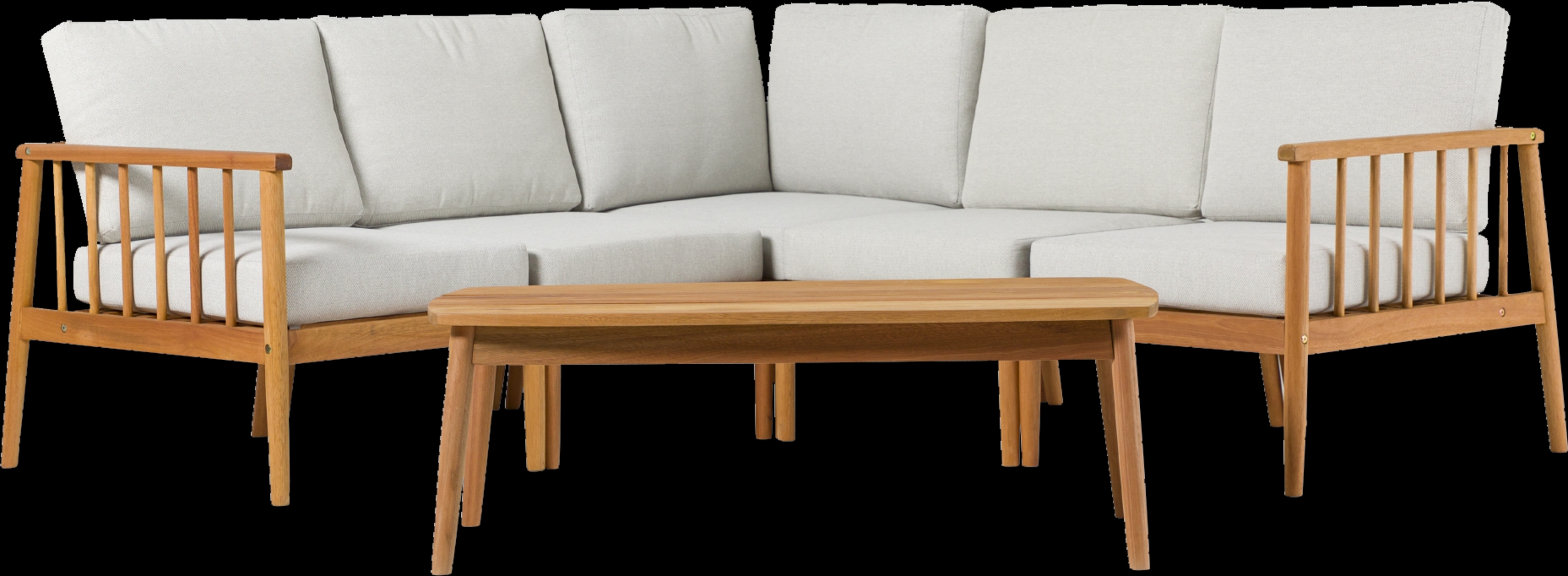 Outdoor Shellrich Coast Natural 6pc Chat Set - Thumbnail - Image 1