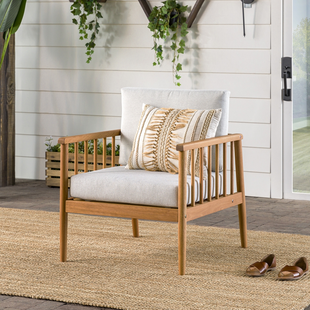 Outdoor Shellrich Coast Natural Accent Chair - Thumbnail - Image 3