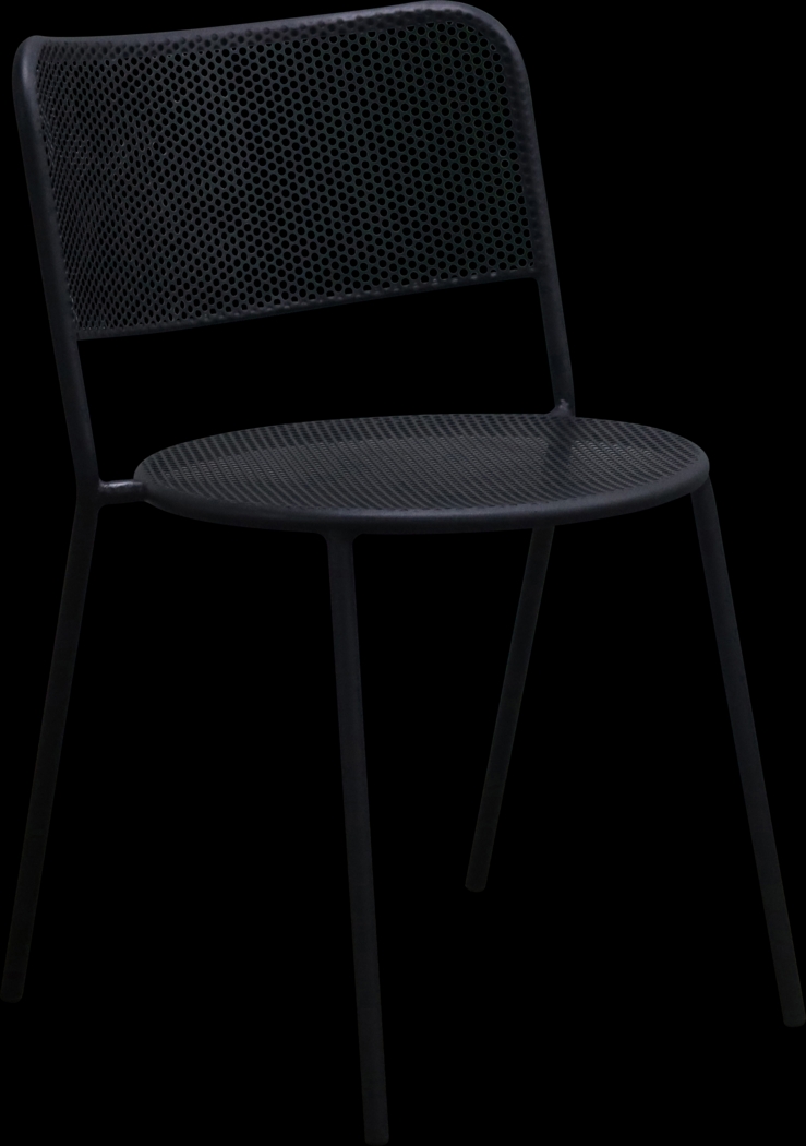 Outdoor Sherwoody Black Side Chair, Set of 2 - Thumbnail - Image 6